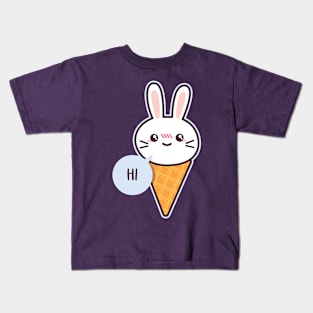 Rabbit kawaii Ice cream Kids T-Shirt